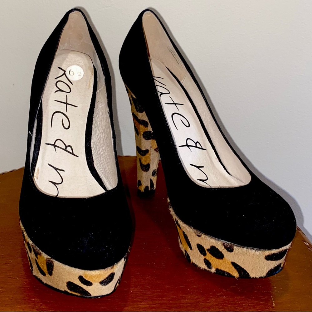 Extra tall & sturdy is the best desc to give these 5” Kate & Mel shoes. Size 6.5